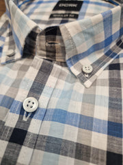 D.C.R.K. Creek Triple Blue Check Shirt Blue