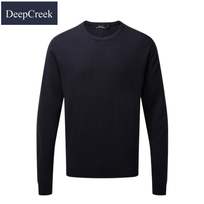 D.C.R.K. Crew Neck Navy Knit Jumper Navy