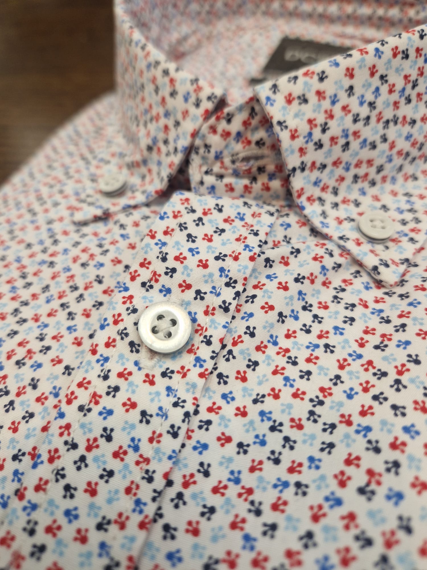 D.C.R.K. Red & Blue Pattern Shirt Red