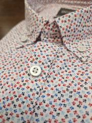 D.C.R.K. Red & Blue Pattern Shirt Red