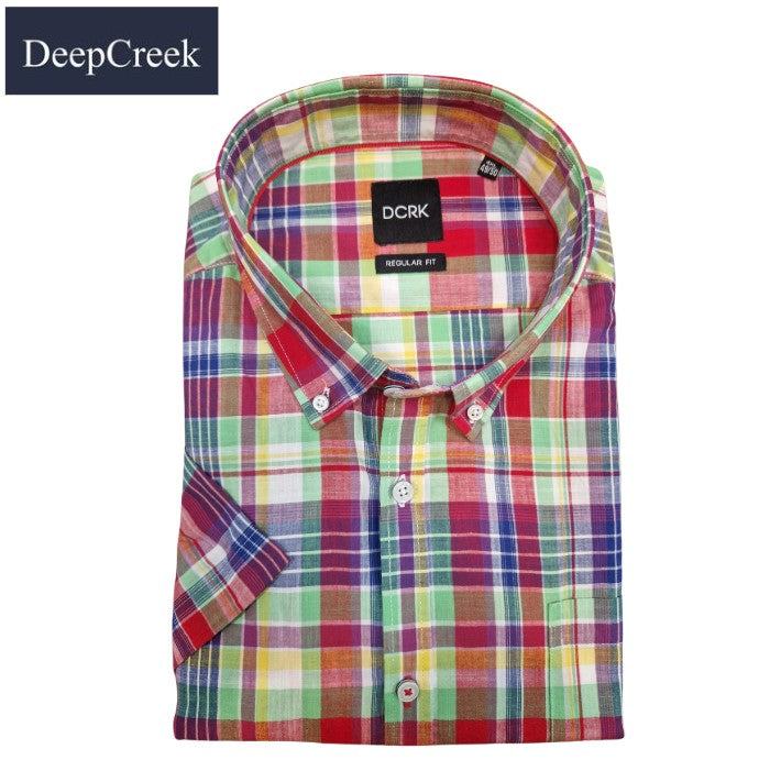 D.C.R.K. Creek Red & Green Check Shirt Red