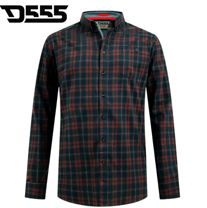 Duke Horsham Burgundy Check Shirt Wine