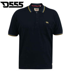 Duke X-Tall Hamford Navy Tipped Polo Navy