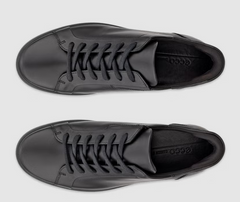 Ecco Soft 7 Leather Black Lace Shoe Black