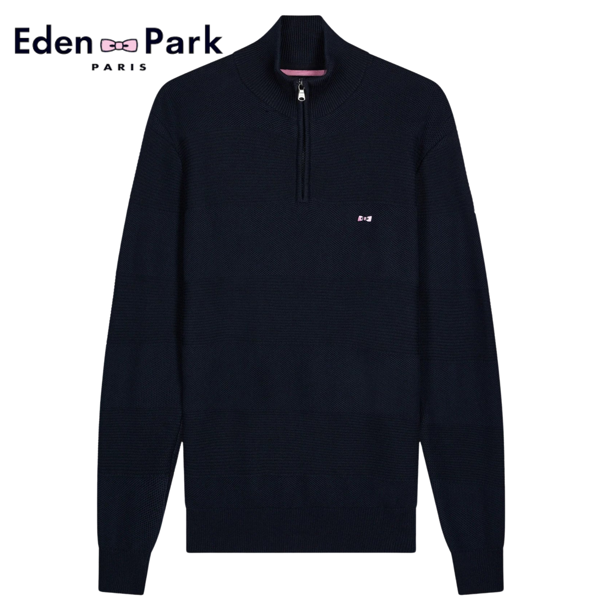 Eden Park Edinburgh Quarter Zip Knit Navy