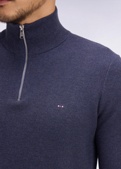 Eden Park Honeycomb 1/4 Zip Navy Sweater Navy