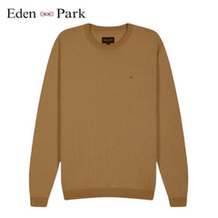 Eden Park Round Neck Tobac Sweater Gold