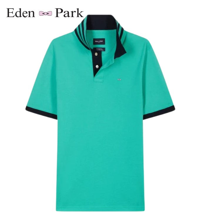 Eden Park Capitanie Green Tipped Polo Green