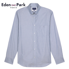 Eden Park Pinpoint Green Stripe Shirt Blue