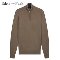 Eden Park Cotton Quarter Zip Green Knit Green