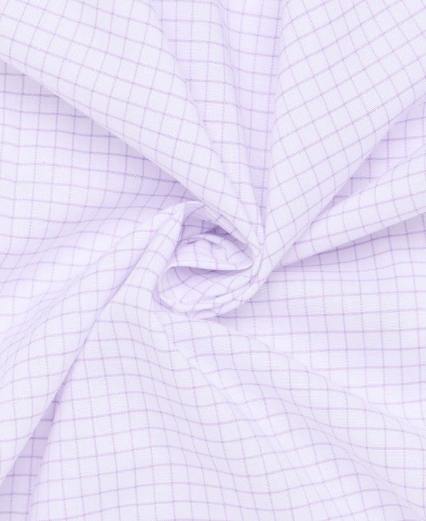 Eterna Lavender Check Shirt Purple