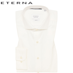 Eterna Off White Opaque Cover Shirt Beige