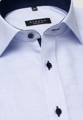 Eterna Light Blue Fleck Shirt Blue