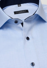 Eterna Light Blue With Navy Trim Shirt Blue