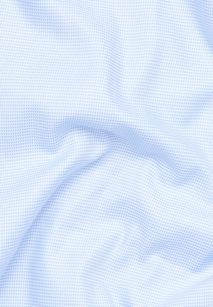 Eterna Asymmetric Sky Blue Check Shirt Blue
