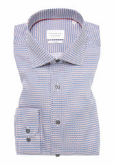 Eterna Red And Blue Patterned Shirt Red