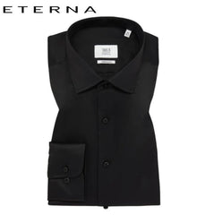 Eterna X-Tall Jet Black Two Ply Shirt Black