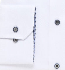 Eterna X-Tall Diamond Twill White Shirt White
