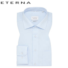 Eterna Baby Blue Formal Xtall Shirt Blue