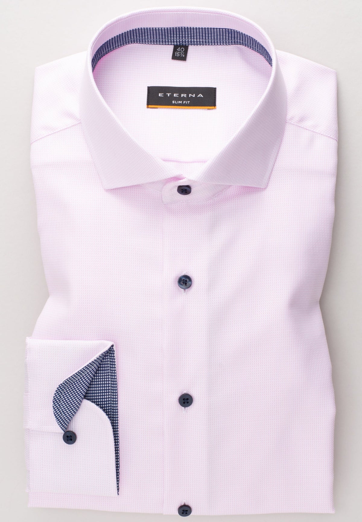 Eterna X-Tall Pink Twill Shirt Pink