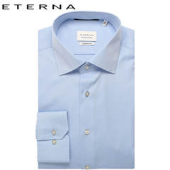 Eterna X-Tall Light Blue Twill Shirt Blue