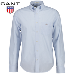 Gant Poplin Gingham Check Light Blue Blue
