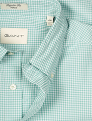 Gant Poplin Gingham Check Turquise Shirt Green