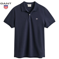 Gant Shield Pique Navy Polo Shirt Navy