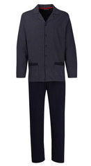 Gotzburg Button Diamond Print Pyjamas Navy
