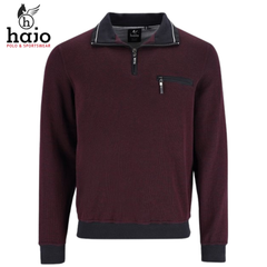 Hajo Wine Quarter Zip Sweatshirt Wine