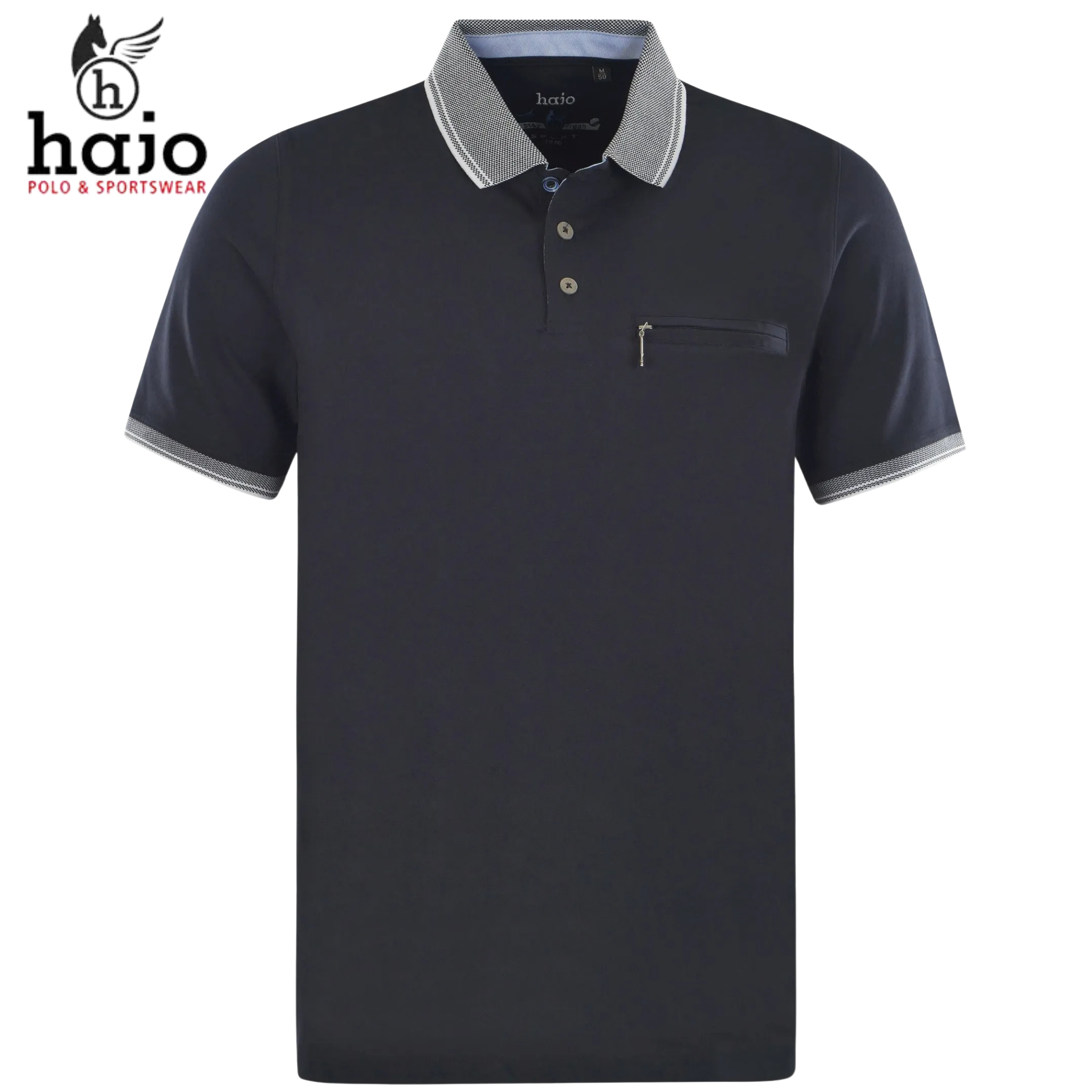 Hajo Stay Fresh Navy Polo Shirt Navy