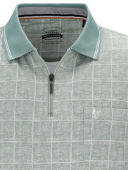 Hajo Square Print Stay Fresh Polo Shirt Green