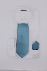 Hunter & Oak X-Long Green Print Tie Silver