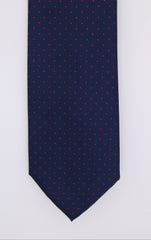 Hunter & Oak X-Long Navy & Red Spot Tie Navy