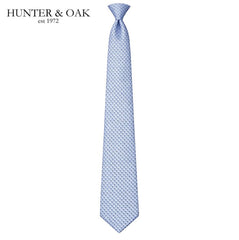 Hunter & Oak X-Long Sky Pattern Tie Set Blue
