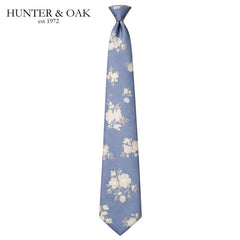 Hunter & Oak X-Long Sky Floral Tie Set Blue