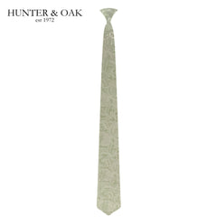 Hunter & Oak X-Long Green Paisley Tie Green
