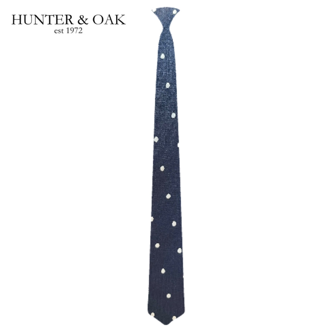 Hunter & Oak X-Long Navy & Silver Spot Navy