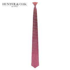 Hunter & Oak X-Long Pink Twill Tie Pink