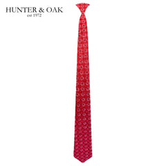 Hunter & Oak X-Long Circle Pattern Tie Red