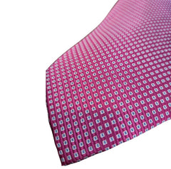 Hunter & Oak X-Long Square Print Tie Pink