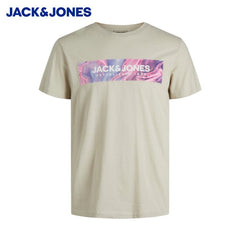 Jack & Jones Anniv Moon Crew Neck Tee Beige