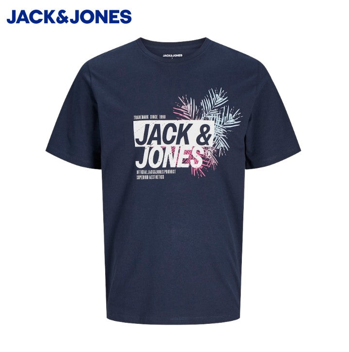 Jack & Jones Axon Logo Sky Captain Tee Navy