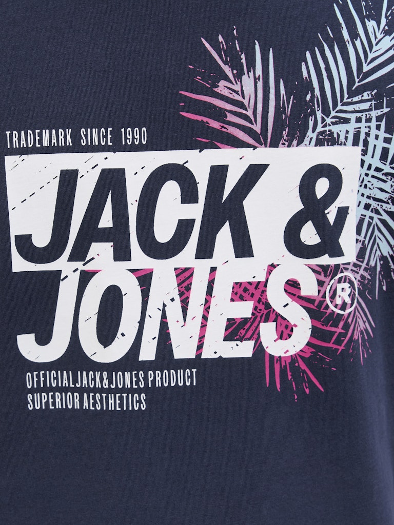 Jack & Jones Axon Logo Sky Captain Tee Navy