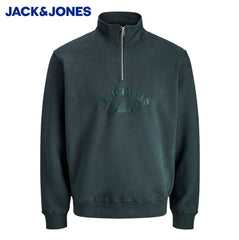 Jack & Jones Bleecker Zip Green Sweater Green