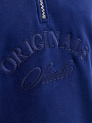 Jack & Jones Bleecker Navy Zip Sweater Navy