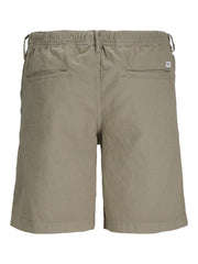 Jack & Jones Bondi Linen Olive Shorts Green