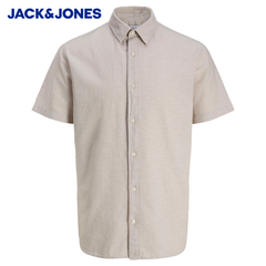 Jack & Jones Breeze Linen Beige Ss Shirt Beige