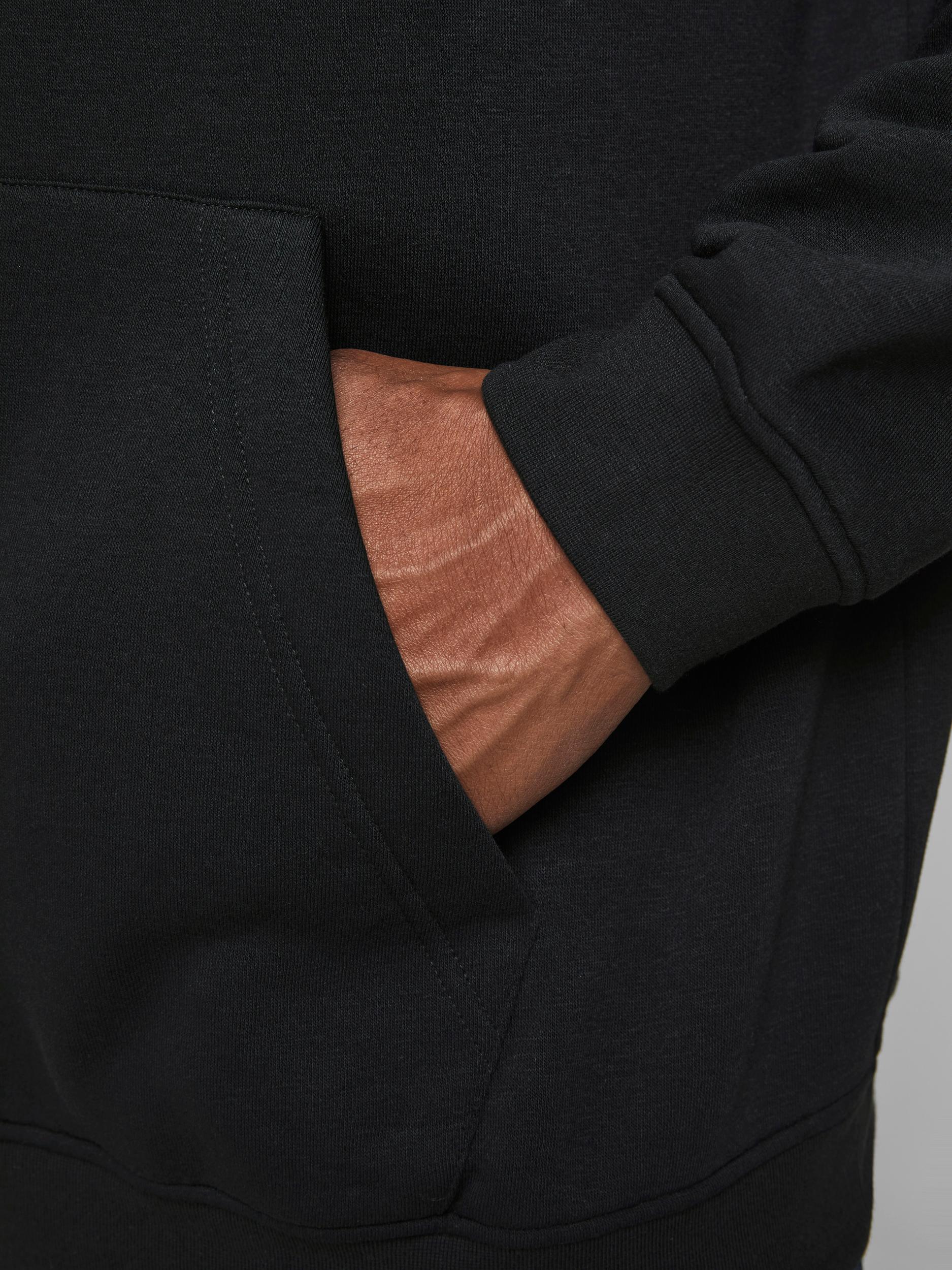 Jack & Jones Brink Plain Black Hoodie Black
