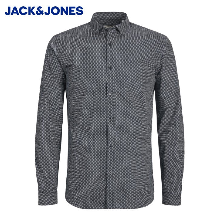 Jack & Jones Cardiff Navy Print Shirt Navy